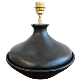 Tajine lamp, black pottery