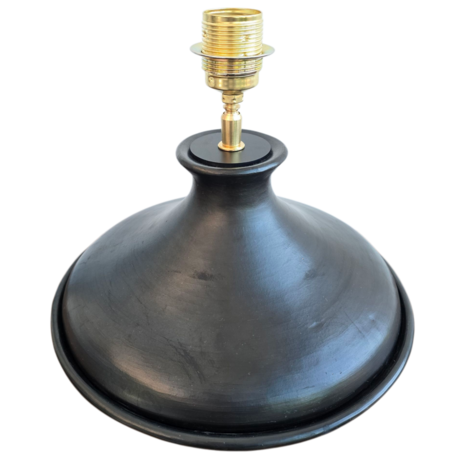Tajine lamp, black pottery